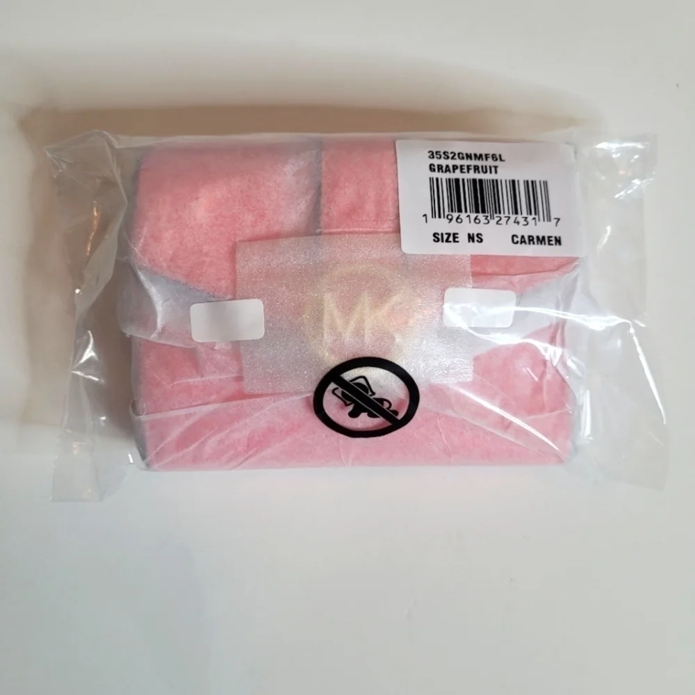 Michael Kors Carmen Medium Faux Leather Wallet Grapefruit Pink